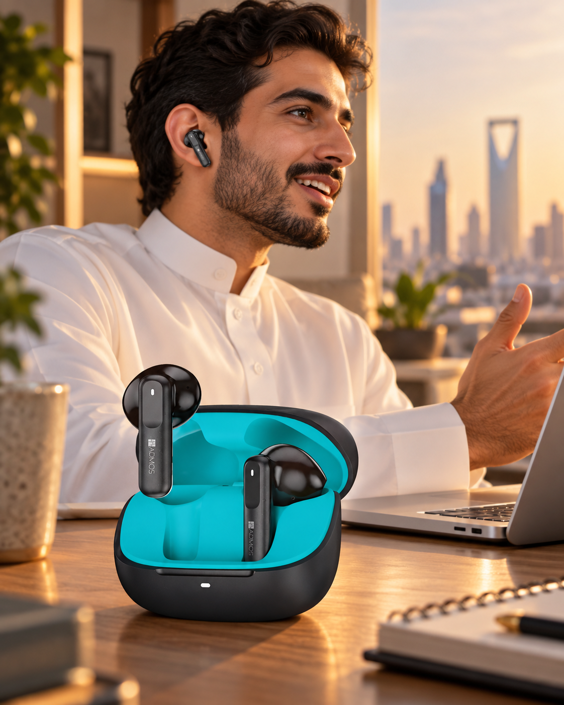 ADMOS AM-712EP Wireless Earbuds – Hi-Res Audio & 4-Mic ENC