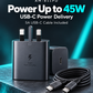 ADMOS AM-811PD 45W USB-C PD Charger – With 5A USB-C Cable