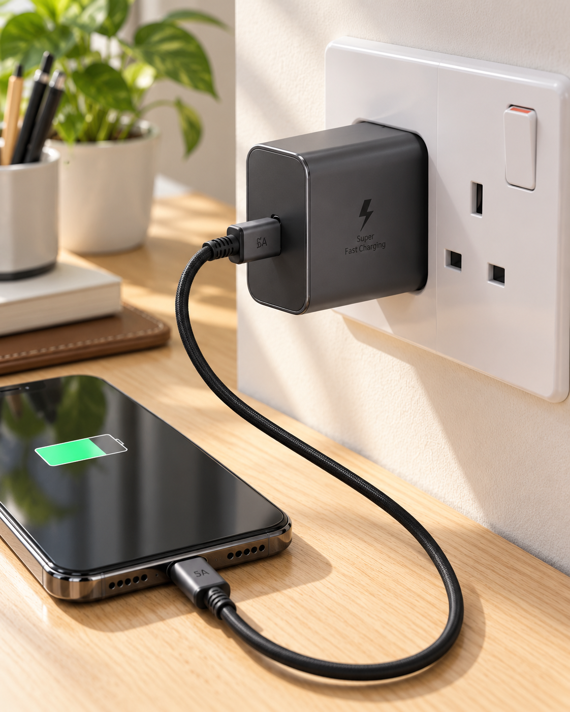 ADMOS AM-811PD 45W USB-C PD Charger – With 5A USB-C Cable