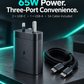 ADMOS AM-819PD 65W PD Trio Charger – With 5A USB-C Cable