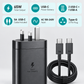 ADMOS AM-819PD 65W PD Trio Charger – With 5A USB-C Cable