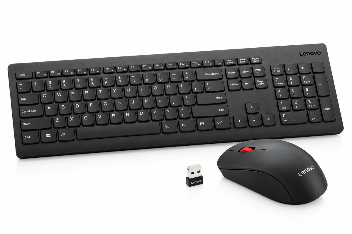 Lenovo 510 Wireless Keyboard & Mouse Combo – 2.4GHz, Full-Size Keyboard,