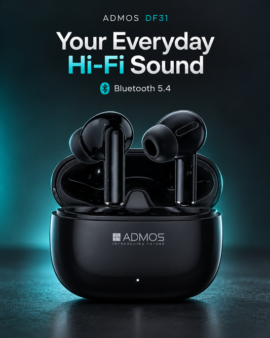 ADMOS DF31 Wireless Earbuds – Bluetooth 5.4 & Hi-Fi Sound