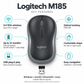 Logitech M185 Wireless Mouse – Grey