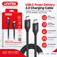 UNITEK USB-C to USB-C 100W PD Fast Charging Cable – 2M Nylon Braided, 480Mbps